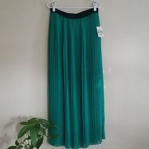 Pleated Chiffon Maxi Skirt